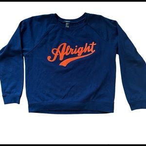 Forever 21 Embroidered Graphic Alright Sweatshirt